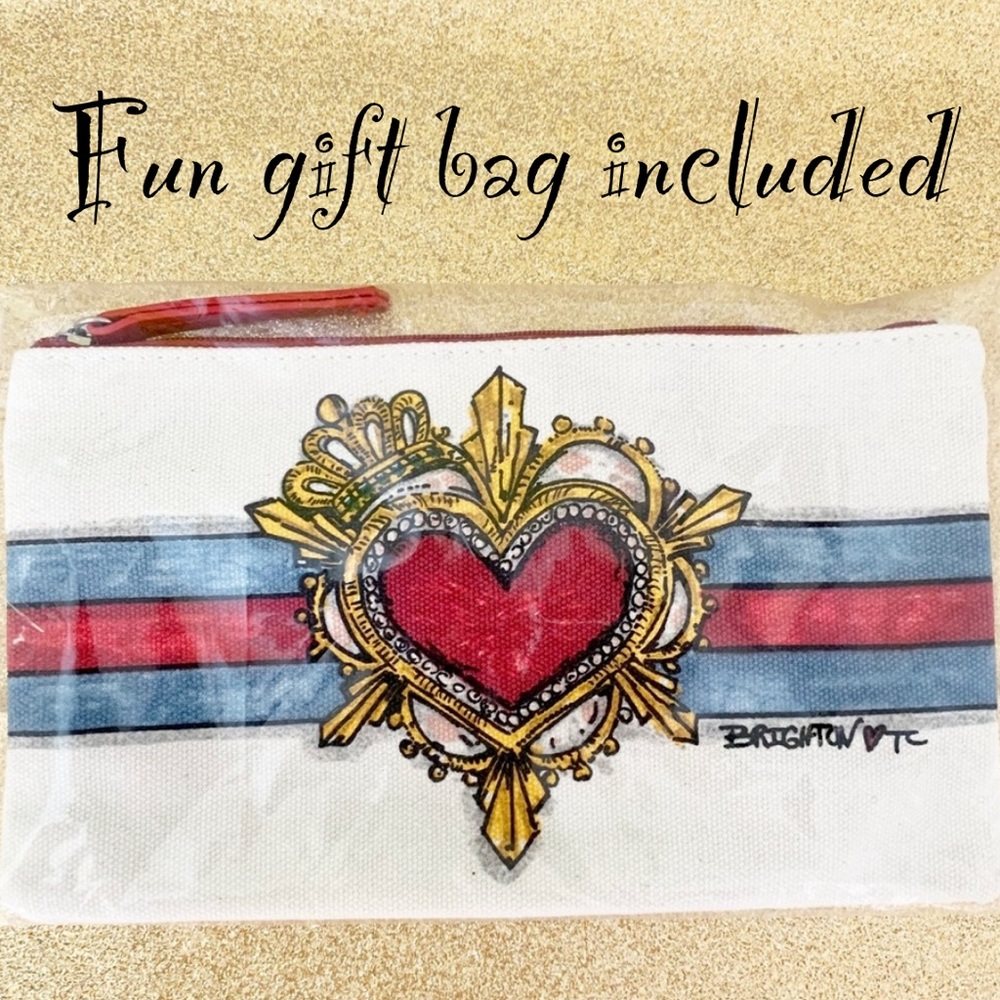 Brighton In Love We Trust Zip Makeup Bag Pouch